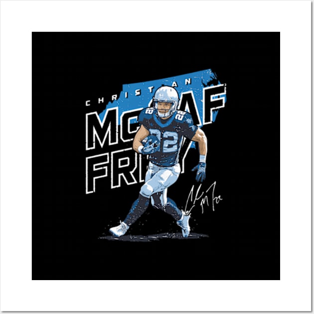 Christian Mccaffrey Carolina Player Map Wall Art by caravalo